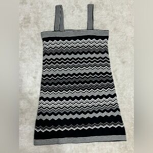 Missoni for Target Zigzag Chevron Sweater Tank Dress Fully Lined Black & White S
